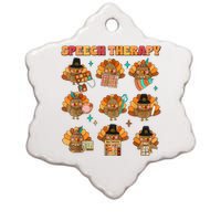 Speech Therapy Turkey Slp Speech Therapist Fall Thanksgiving Ceramic Star Ornament