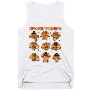 Speech Therapy Turkey Slp Speech Therapist Fall Thanksgiving Tank Top