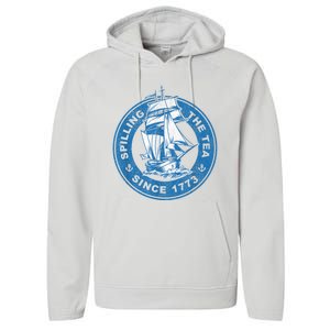 Spilling The Tea Since 1773 Funny US History Teacher Boston Performance Fleece Hoodie