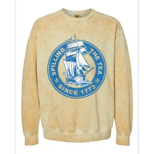 Spilling The Tea Since 1773 Funny US History Teacher Boston Colorblast Crewneck Sweatshirt