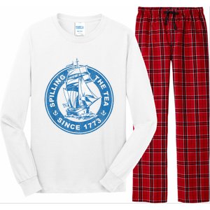 Spilling The Tea Since 1773 Funny US History Teacher Boston Long Sleeve Pajama Set