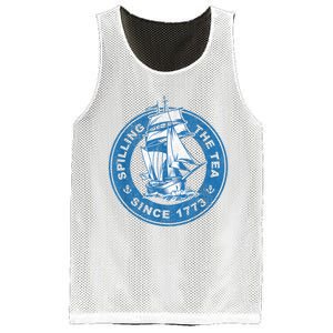 Spilling The Tea Since 1773 Funny US History Teacher Boston Mesh Reversible Basketball Jersey Tank