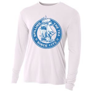 Spilling The Tea Since 1773 Funny US History Teacher Boston Cooling Performance Long Sleeve Crew