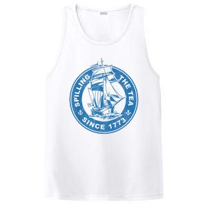 Spilling The Tea Since 1773 Funny US History Teacher Boston PosiCharge Competitor Tank