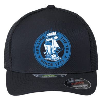 Spilling The Tea Since 1773 Funny US History Teacher Bostonmin Flexfit Unipanel Trucker Cap