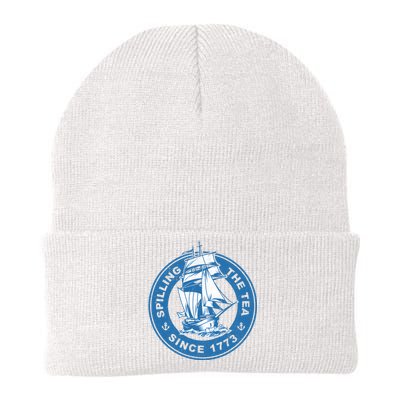 Spilling The Tea Since 1773 Funny US History Teacher Bostonmin Knit Cap Winter Beanie