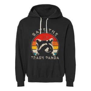 Save The Trash Pandas Funny Raccoon Animal Lover Funny Garment-Dyed Fleece Hoodie