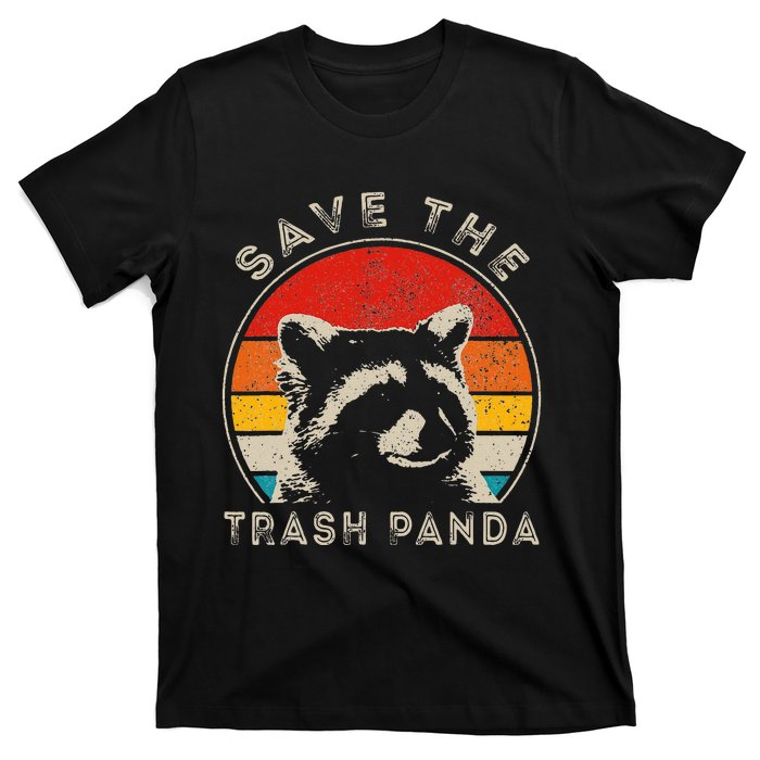 Save The Trash Pandas Funny Raccoon Animal Lover Funny T-Shirt