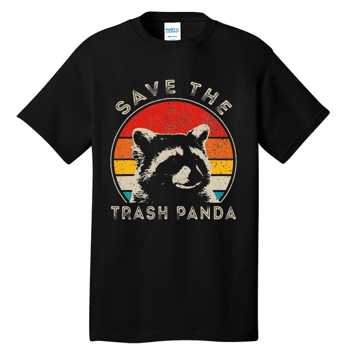 Save The Trash Pandas Funny Raccoon Animal Lover Funny Tall T-Shirt