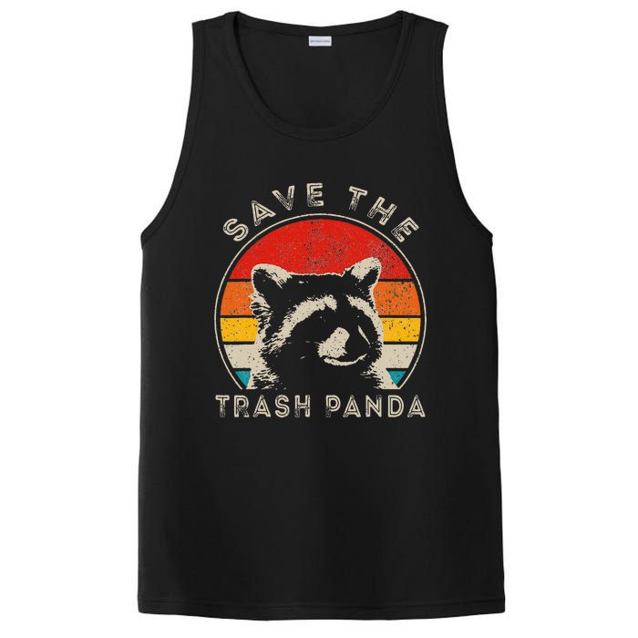 Save The Trash Pandas Funny Raccoon Animal Lover Funny PosiCharge Competitor Tank