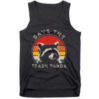 Save The Trash Pandas Funny Raccoon Animal Lover Funny Tank Top