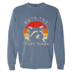 Save The Trash Pandas Funny Raccoon Animal Lover Funny Garment-Dyed Sweatshirt