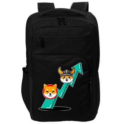 Shiba To The Moon Chart Impact Tech Backpack