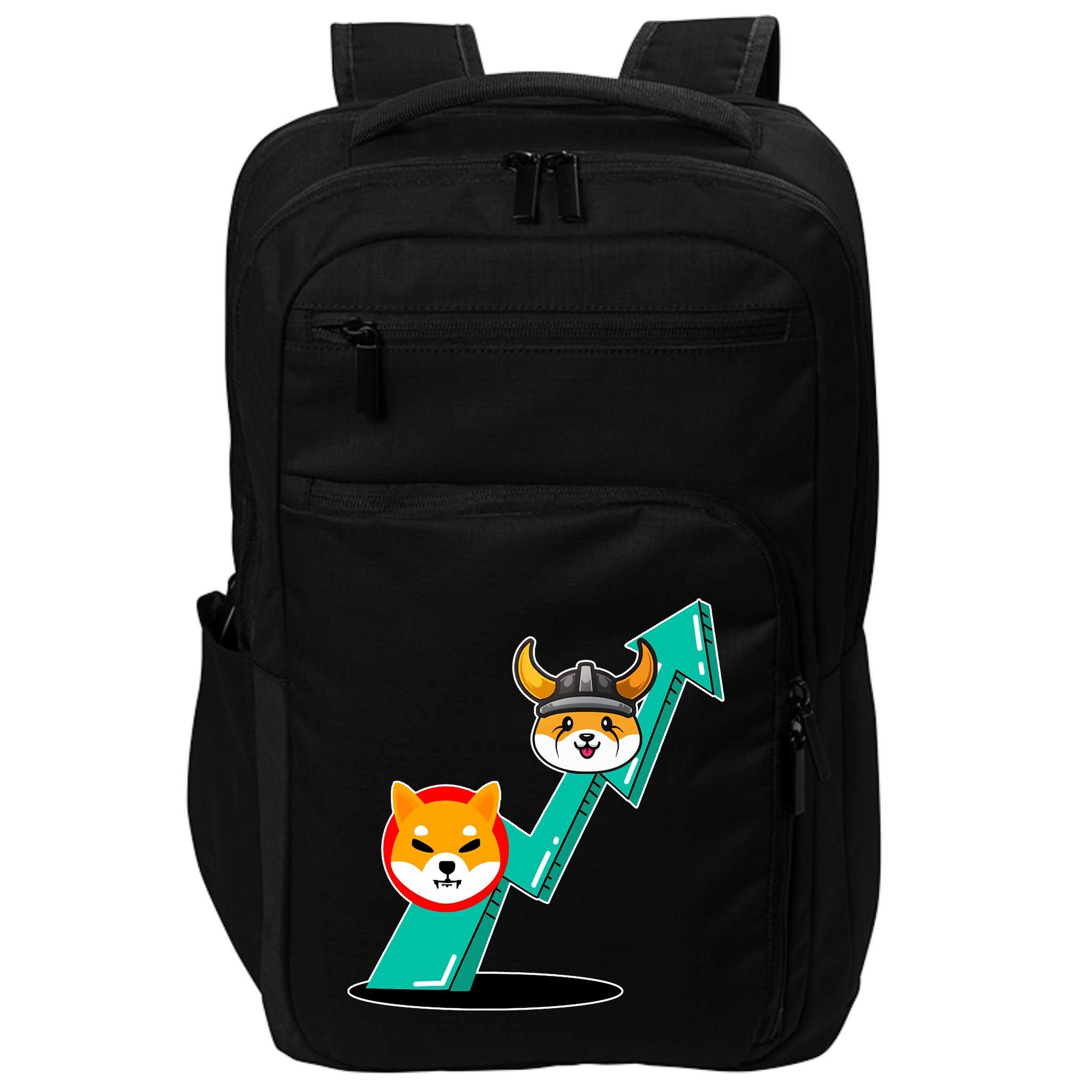 Shiba To The Moon Chart Impact Tech Backpack