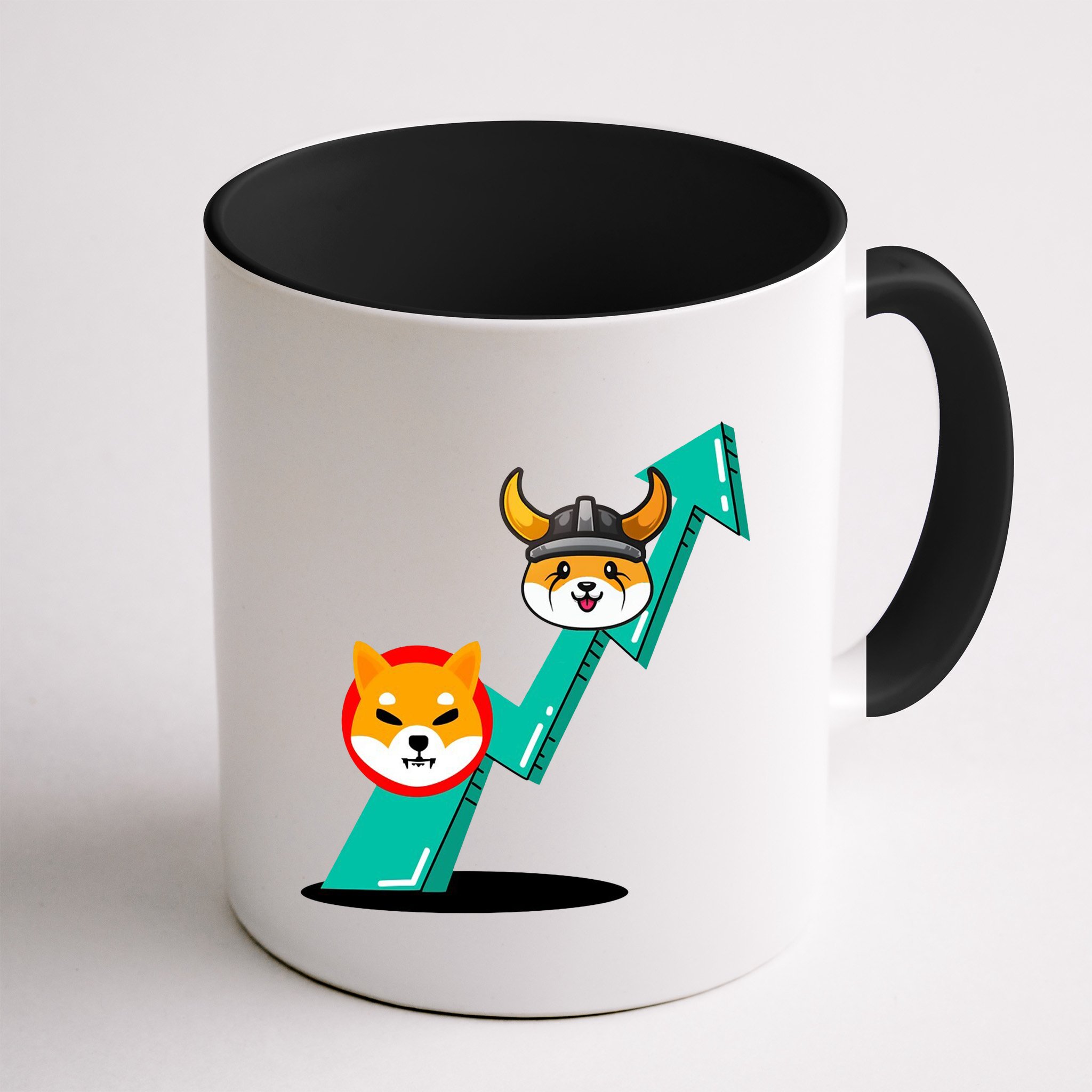 Shiba To The Moon Chart Mug