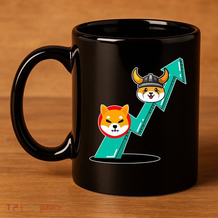 Shiba To The Moon Chart 11oz C Handle Ceramic Mug