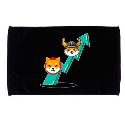 Shiba To The Moon Chart Microfiber Hand Towel