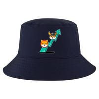 Shiba To The Moon Chart Cool Comfort Performance Bucket Hat