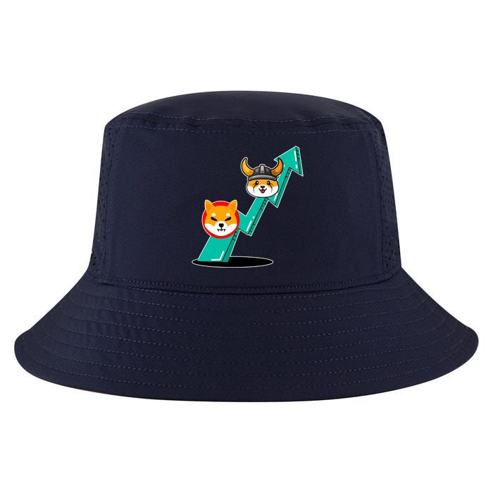 Shiba To The Moon Chart Cool Comfort Performance Bucket Hat