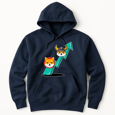 Shiba To The Moon Chart Hoodie