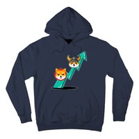 Shiba To The Moon Chart Hoodie