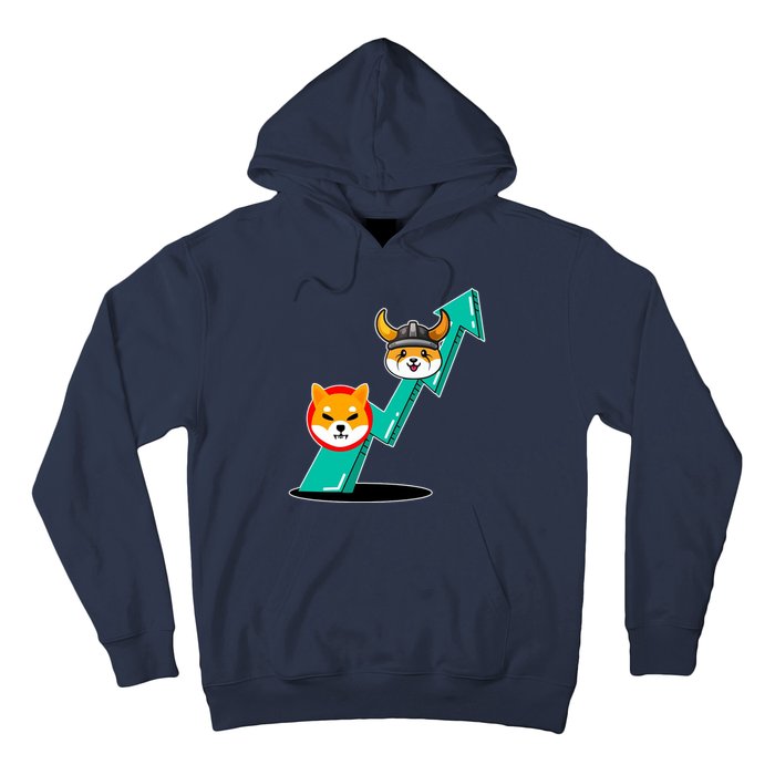 Shiba To The Moon Chart Hoodie