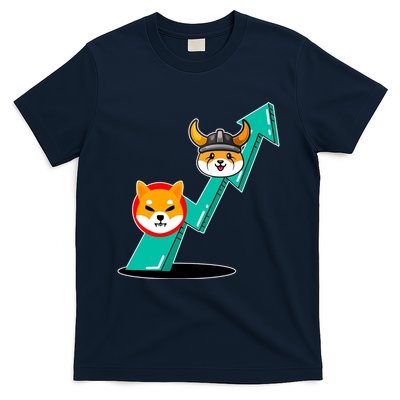 Shiba To The Moon Chart T-Shirt