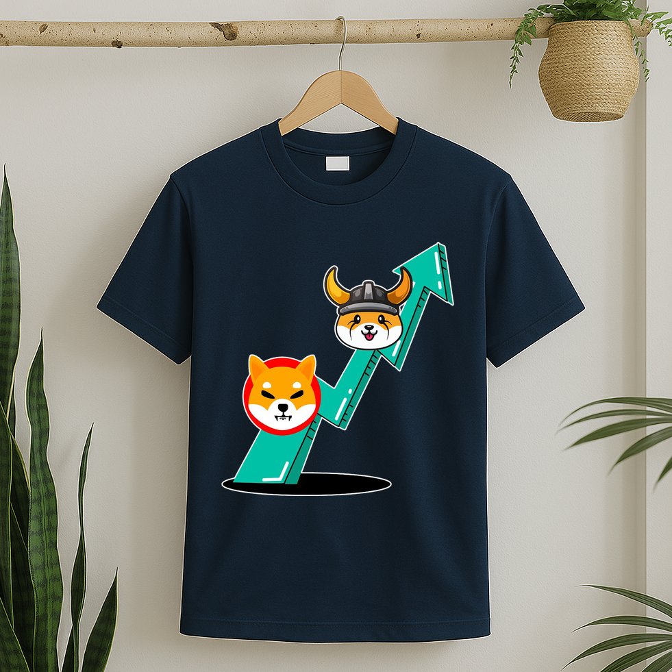 Shiba To The Moon Chart T-Shirt
