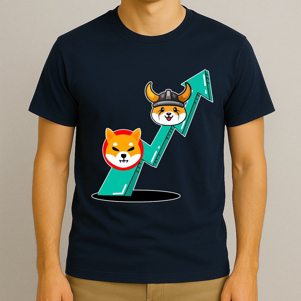 Shiba To The Moon Chart T-Shirt