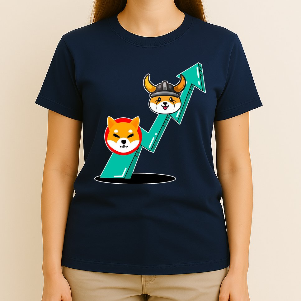 Shiba To The Moon Chart T-Shirt