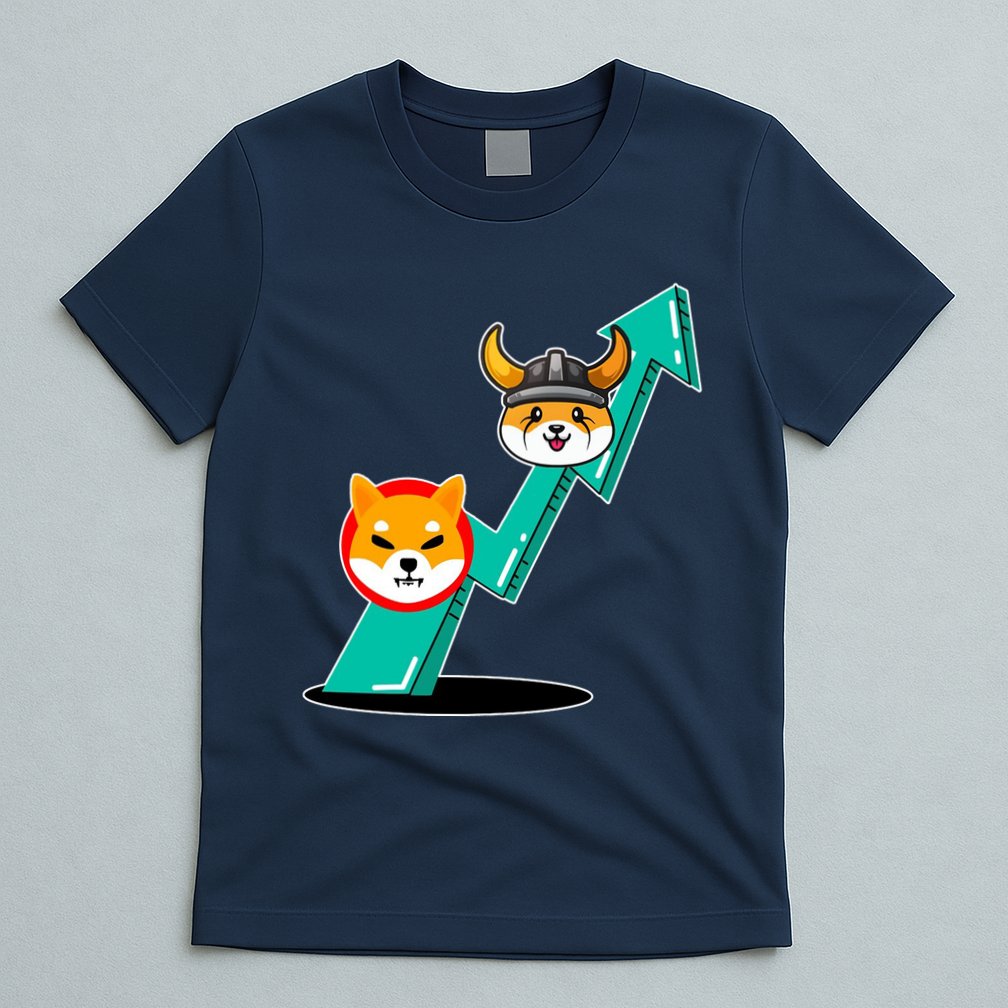 Shiba To The Moon Chart T-Shirt