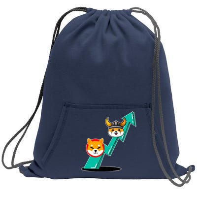 Shiba To The Moon Chart Sweatshirt Cinch Pack Bag