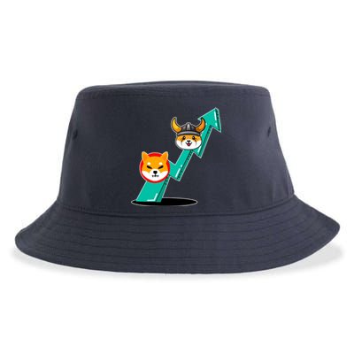 Shiba To The Moon Chart Sustainable Bucket Hat