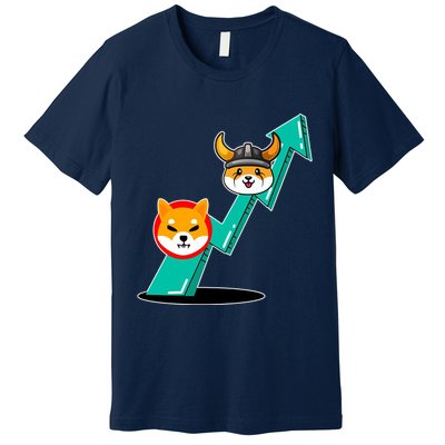 Shiba To The Moon Chart Premium T-Shirt