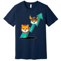 Shiba To The Moon Chart Premium T-Shirt