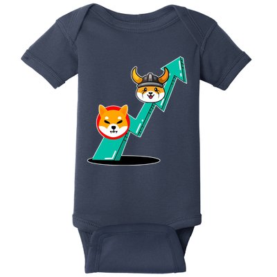 Shiba To The Moon Chart Baby Bodysuit