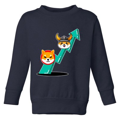 Shiba To The Moon Chart Toddler Sweatshirt