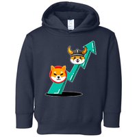 Shiba To The Moon Chart Toddler Hoodie