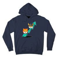 Shiba To The Moon Chart Tall Hoodie