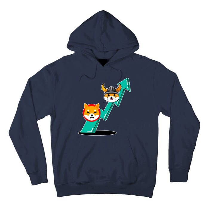 Shiba To The Moon Chart Tall Hoodie