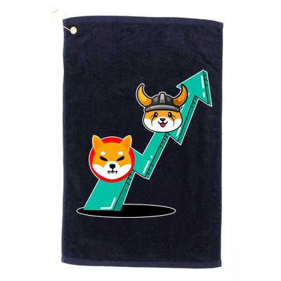 Shiba To The Moon Chart Golf Towel