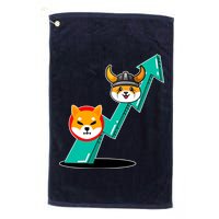 Shiba To The Moon Chart Golf Towel