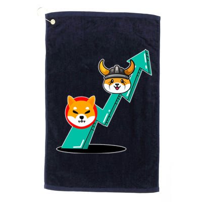 Shiba To The Moon Chart Platinum Collection Golf Towel