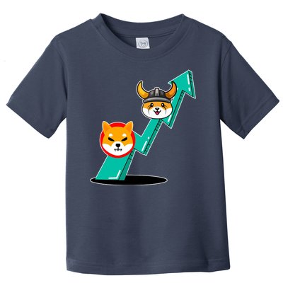 Shiba To The Moon Chart Toddler T-Shirt