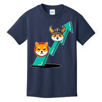 Shiba To The Moon Chart Kids T-Shirt