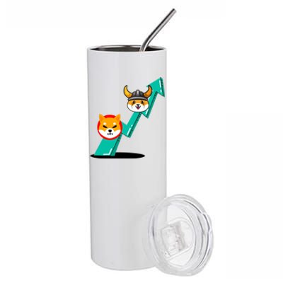 Shiba To The Moon Chart Stainless Steel Tumbler