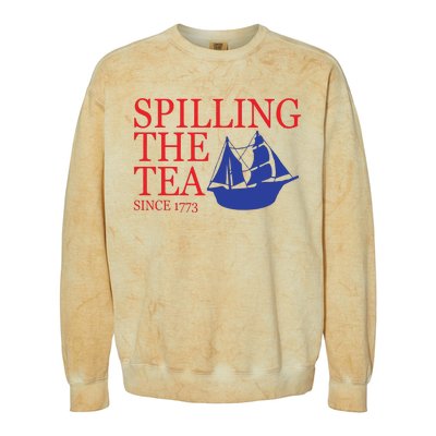 Spilling The Tea Colorblast Crewneck Sweatshirt