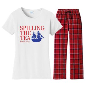 Spilling The Tea Women's Flannel Pajama Set