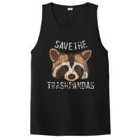 Save The Trash Pandas Funny Racoon Vintage Retro PosiCharge Competitor Tank