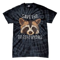 Save The Trash Pandas Funny Racoon Vintage Retro Tie-Dye T-Shirt